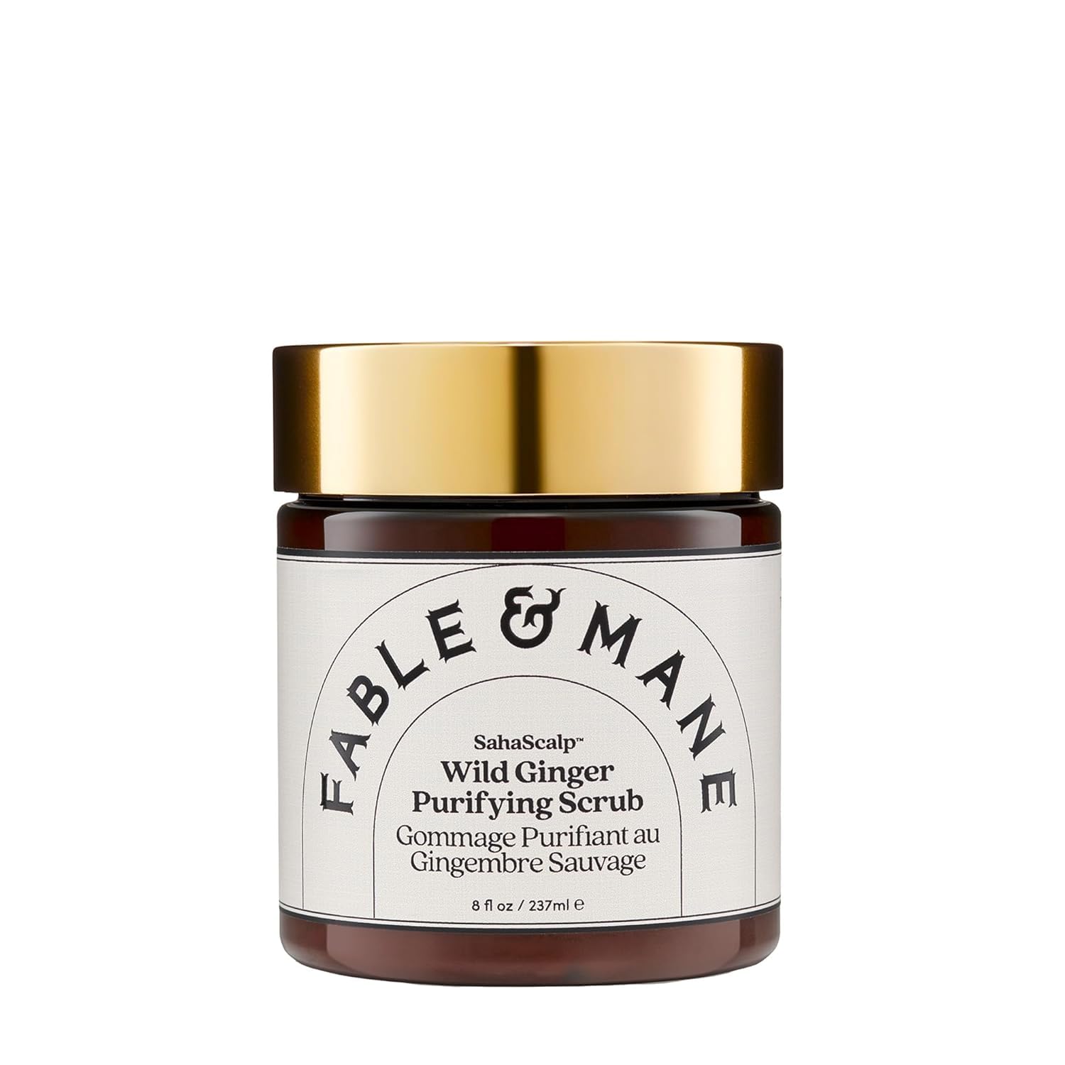 Fable & Mane SahaScalp Wild Ginger Purifying Scrub, For a Flaky, Itchy or Dry Scalp. Gentle Exfoliating Cleansing Detox Treatment (237ml)