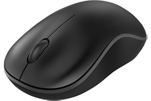 Nulea Wireless Bluetooth Mouse, Dual Mode Connectivity (Bluetooth 5.0 & 2.4G USB) Computer Mouse, Sleek, Portable, Compact Design in 10 Colors for iPad, Laptop & PC Use (Black)