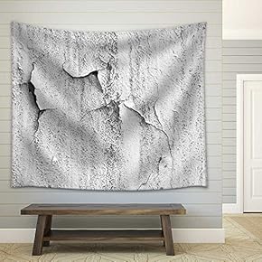 Old Grunge Obsolete Wall, Background Texture Image - Fabric Wall Tapestry Home Decor - 51x60 inches