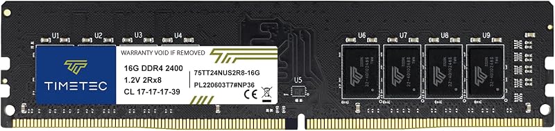 Timetec 16GB DDR4 2400MHz UDIMM PC4-19200 288-Pin Memory Module CL17