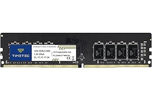 Timetec 16GB DDR4 2400MHz PC4-19200 Non-ECC Unbuffered 1.2V CL17 2Rx8 Dual Rank 288 Pin UDIMM Desktop PC Computer Memory RAM 