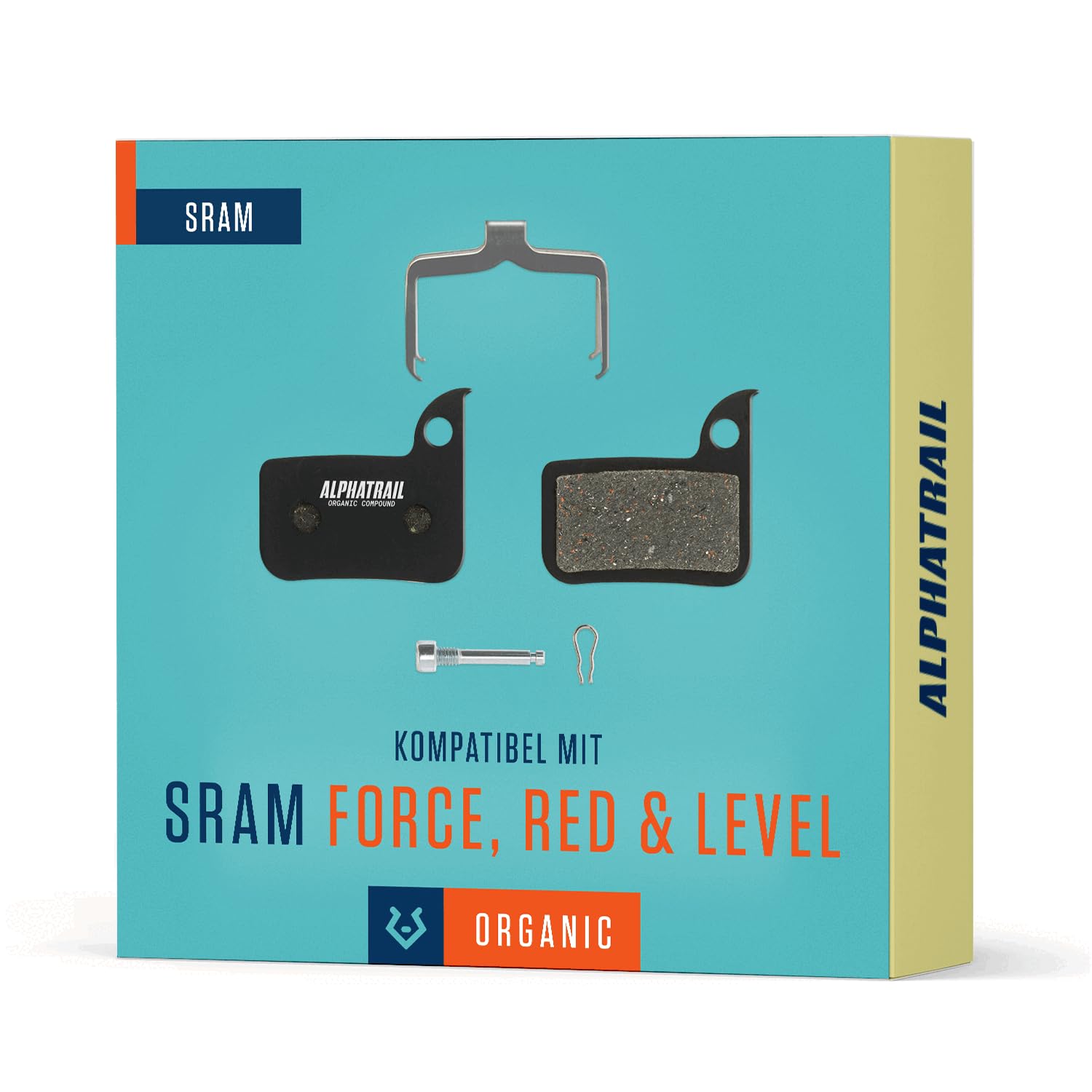Road bike brake pads for SRAM Red Apex Rival Force Rival Level Ultimate TLM brakes I High-performance resin I Durable & perfect fit for road bikes I 1 pair of organic disc brake pads