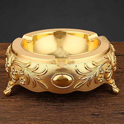 X＆M Zinc alloy ashtray,High-grade metal creative car luxury european fashion trend in home sitting room ashtray hotel bars-F 14cm - Thumbnail 3