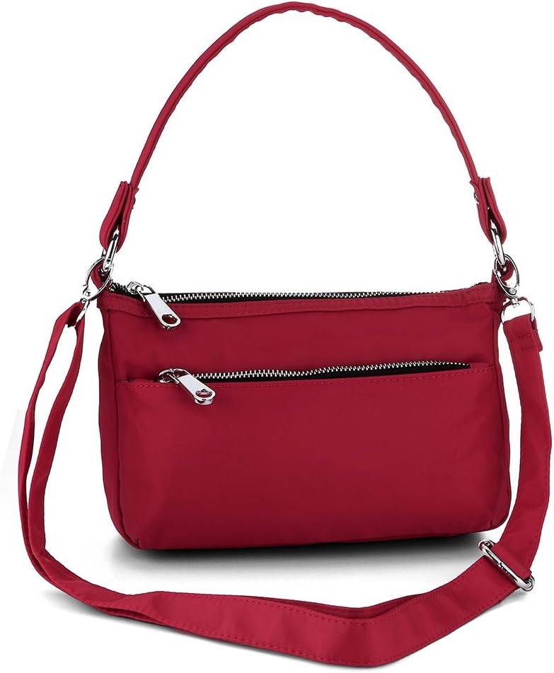 Mini Messenger Bag for Women Nylon Purse Lightweight Shoulder Bag Crossover Bag
