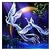 Crafts Graphy DIY 5D Painting with Diamonds Kits Full Drill for Adults, Mothers Day Gift - Couple Phoenix, 12 x 16 inches