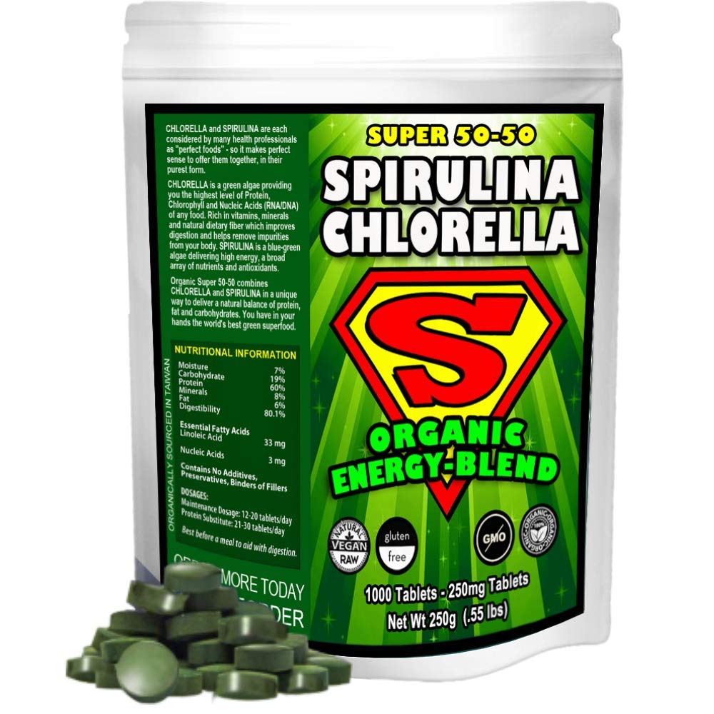Spirulina Chlorella Cracked Cell Wall Super 5050 SuperPack 1,000