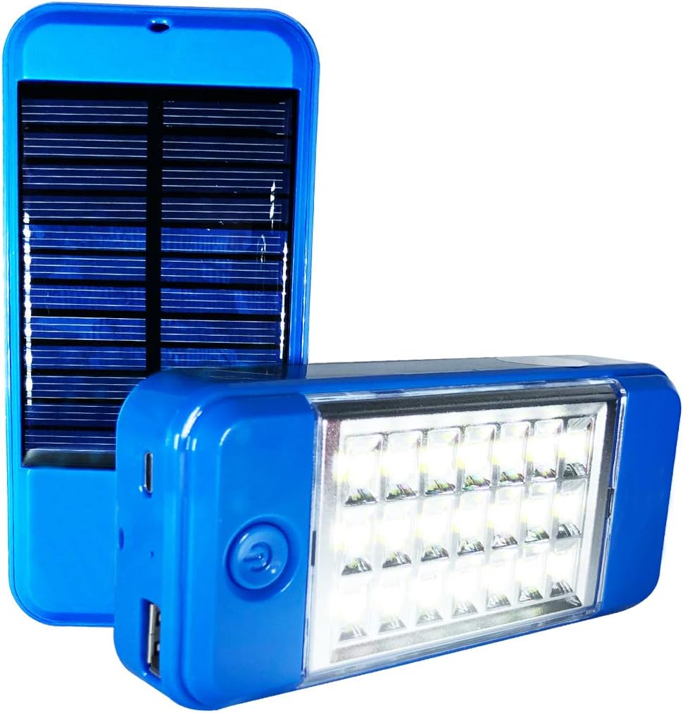 US1984 2020 Solar Charger Portable Power Bank 1 USB Ports with Rechargeable 21 LED Flashlight for Emergency Outdoor Camping,Travel, Garden, Landscape, Deck, Shed, Lawn