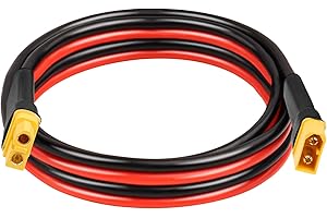 KIMBLUTH 10AWG 5FT XT60 Extension Cable 2 3 5 10 15 20 25 30 35 40 50 75 100FT XT60 Female to Male Connector for Portable Power Station Solar Panel RC Battery