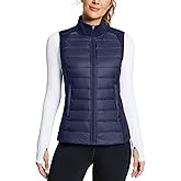 baleaf Women's Lightweight Warm Puffer Vest Running Winter Hybrid Sleeveless Quilted Water Resistant Jacket