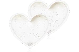 AOTASO Silicone Heart Shaped Cake Pans 8 Inch Small Heart Cake Pan Set Nonstick Silicone Heart Molds for Baking (2 Pcs, Cream)
