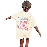 SOLY HUX Girl's Short Sleeve Graphic Tees Crew Neck Beach Tops Casual Summer T-Shirts