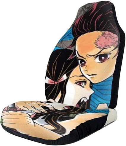 Amazon.com: TEIJWETEIJT Car Seat Covers Anime De-mon SLA-yer Front Seat