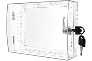 Ravct Universal Thermostat Lock Box Thermostat Cover with Lock Compatible With Honeywell Home Thermostat On Wall Ac Lock Box Cover with Key Fits Thermostats 4.8"H x 6" W or Smaller