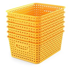 WYT 6-Pack Plastic Small Shelf Storage Weave