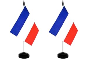 Rotenl 2 Pack Netherlands Desk Flag, Netherlandish Table Office Flag with Solid Pole and Stand Base, International Country Flag, Festival Celebration, Classroom Meeting Desktop Decoration (Netherlands)
