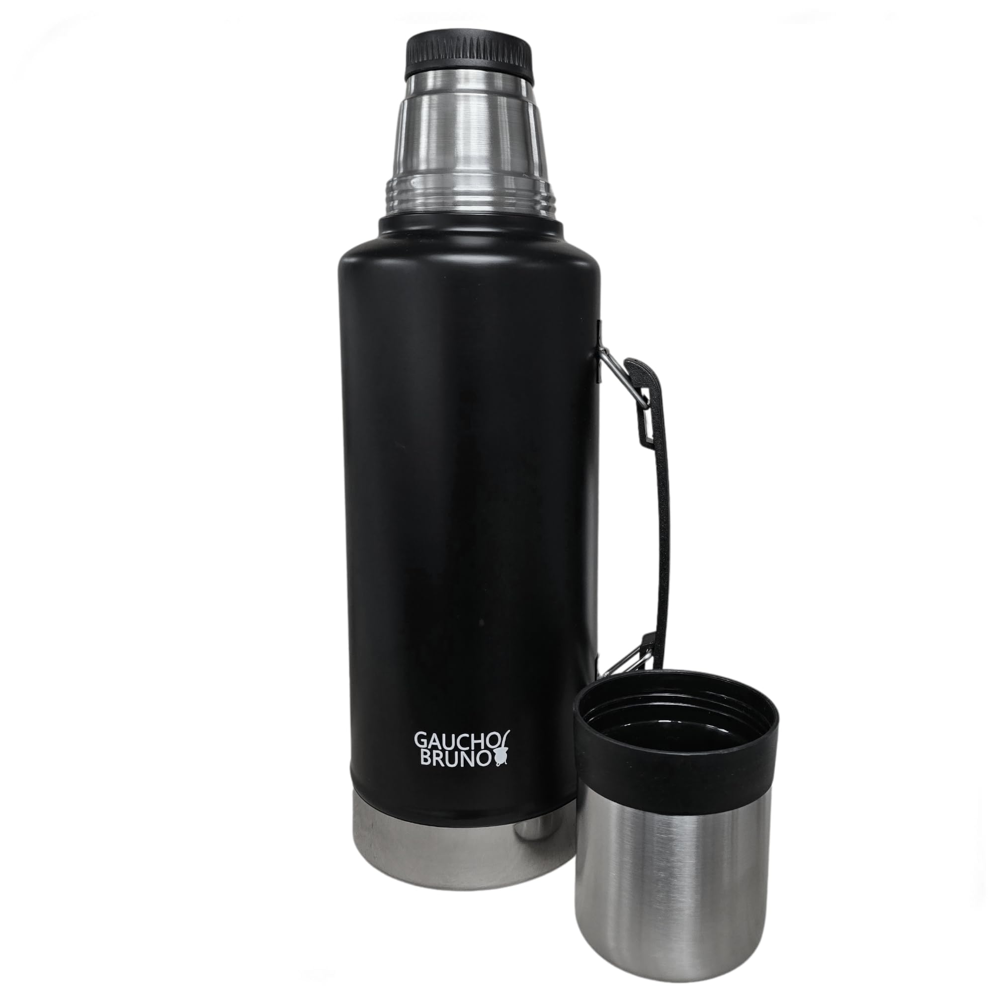 Extra Large Tereré Flask - 2L Stainless Steel Thermal Flask with Sturdy Handle and Twist-Pour Stopper Perfect for Tereré and Yerba Mate | Gaucho Bruno