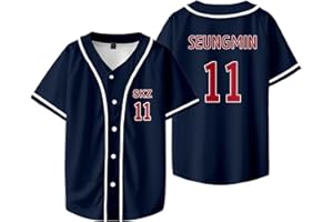 babyhealthy Felix Baseball Jersey Bangchan Chaotic Han in Hyunjin Lee Know Changbin Seungmin Dominate World Tour Merch