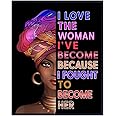 African American Afrocentric Wall Art Decor - Black Art - Motivational Wall Artwork - Positive Quotes Decor - Encouragement Gifts for Women Girls - Inspirational Quotes - Motivational Posters Sayings