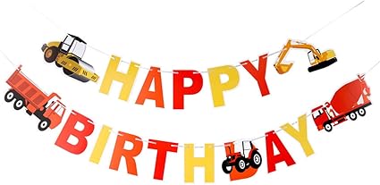 Amazon Com Construction Kits Happy Birthday Banner Roller