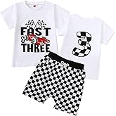 Generic 1st/2nd/3rd Birthday Boy Outfit Short Sleeve Tee Shirt + Pocket Shorts Set 1-3 Year Old Boys Clothes