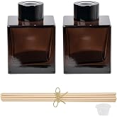 Nongcunren 100ml 2pcs Reed Diffuser Bottles - Fragrance Diffuser Empty Bottle with 20pcs Reed Sticks for Home Fragrance Accessories and Women Gift Room,Home,Bathroom Decor