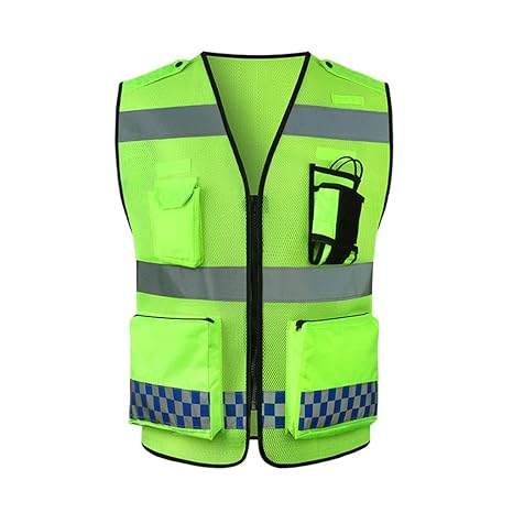 LYL-Safety-Westen Warnweste reflektierende Jacke Sicherheitsweste Outdoor-Nachtreiten Laufen (Color : Yellow, Größe : XXL)