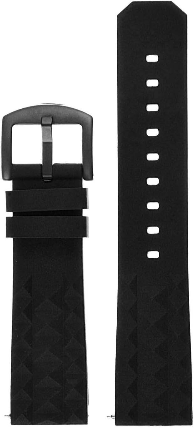 StrapsCo Super Waffle Silicone Rubber Quick Release Dive Watch Band Strap - Choose Your Color - 20mm 22mm