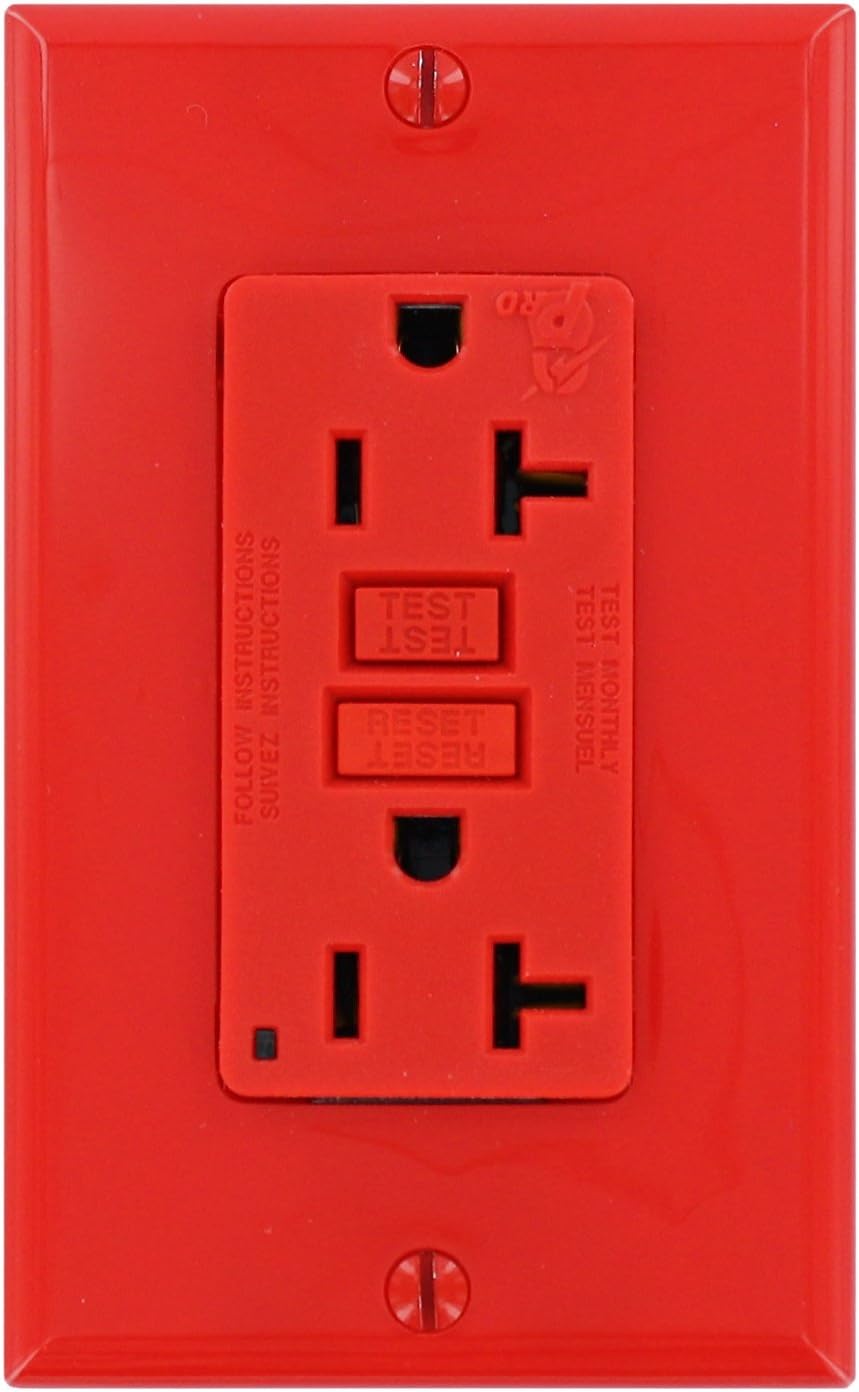 Leviton 7899R 20 Amp 125 Volt, SmartlockPro GFCI, with Indicator Light