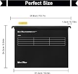 MerryNine Suspension Files A4 15Pcs Polypropylene with Tabs Black view 2