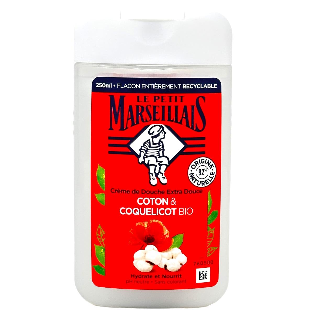 Le Petit Marseillais Extra Gentle Cream Shower Milk Cotton & Red Poppy 250ml
