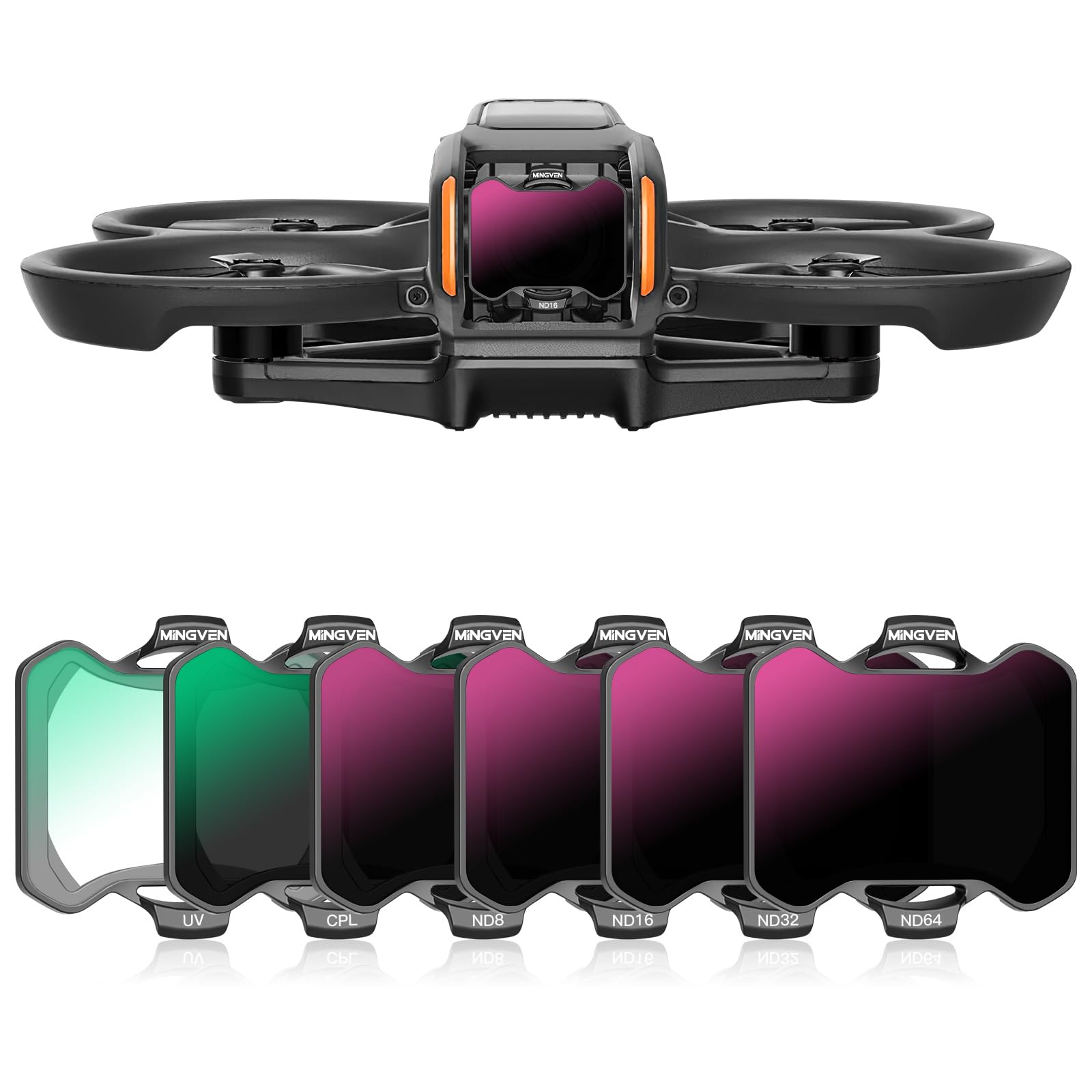 Photo 1 of MINGVEN Avata 2 ND Filters, UV + CPL + ND Filters Set Camera Lens for DJI Avata 2 Drone Accessories - 6 Pack (CPL, UV, ND8, ND16, ND32, ND64)