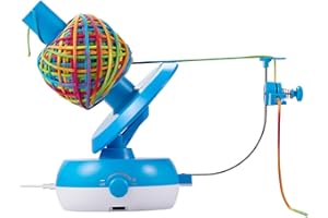 HT-MYLEC Electric Yarn Ball Winder for Crocheting| 10oz Large Capacity Automatic Yarn Cake Winder Stepless Speed, Adjustable Weaving Ball Winders, Helper for Yarn Collection Lovers, Navy Blue