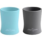 otterlove Silicone Baby &amp; Toddler Training Cup - Pediatric OT Approved - 100% Platinum Pure LFGB Silicone - Unbreakable - Plastic Free - Tiny Cup Perfect for Baby Led Weaning