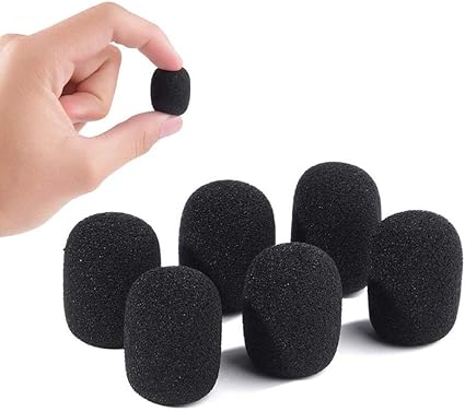 Amazon マイクカバー マイクスポンジ 10個 黒い 小さい マイク風防 ウィンドスクリーン 風防 雑音防止 カバー 直径 8 12ｍｍのマイク適用 ウィンドスクリーン 楽器