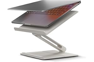 Native Union Desk Laptop Stand – Height Adjustable Ergonomic Computer Stand – Compatible with MacBook Air/Pro, iPad, Dell, HP, Lenovo, Microsoft Surface & Laptops & Tablets Up to 5kg (Sand Stone)
