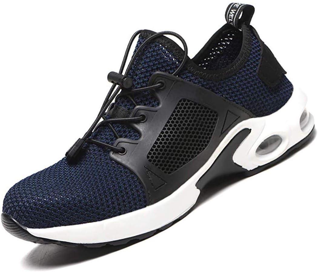 JIEFU Women's Safety Trainers Steel Toe Shoes Work Shoes Anti-Piercing Light Weight and Breathable Sport Safety Sneakers Unisex