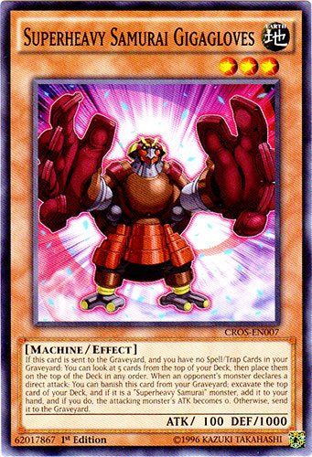 Yu-Gi-Oh! - Superheavy Samurai Gigagloves (CROS-EN007) - Crossed Souls - 1st Edition - Common