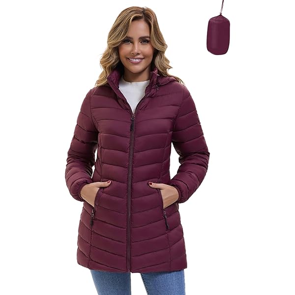 ZMC Packable Women Puffer Coat, Lightweight Water-Resistant Puffer