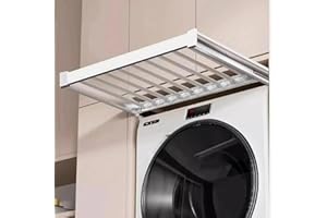 Pull Out Drying Rack for Wardrobe and Laundry Room – Extendable Clothes Drying Rack, Space Saving Aluminium Alloy Shelf Above