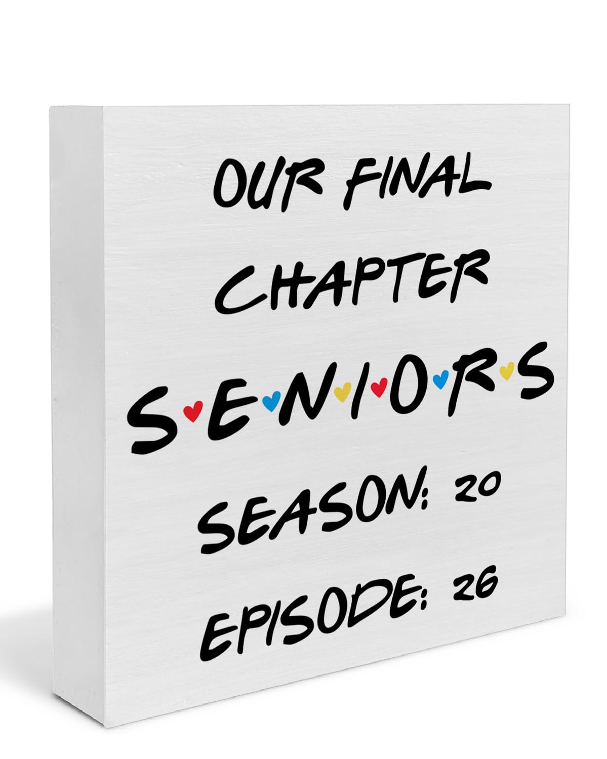 Photo 1 of Class of 2026 Graduation Decor, Our Final Chapter Senior 2026 Wooden Box Sign, Senior Night Decorations Gifts, 5×5 Inches