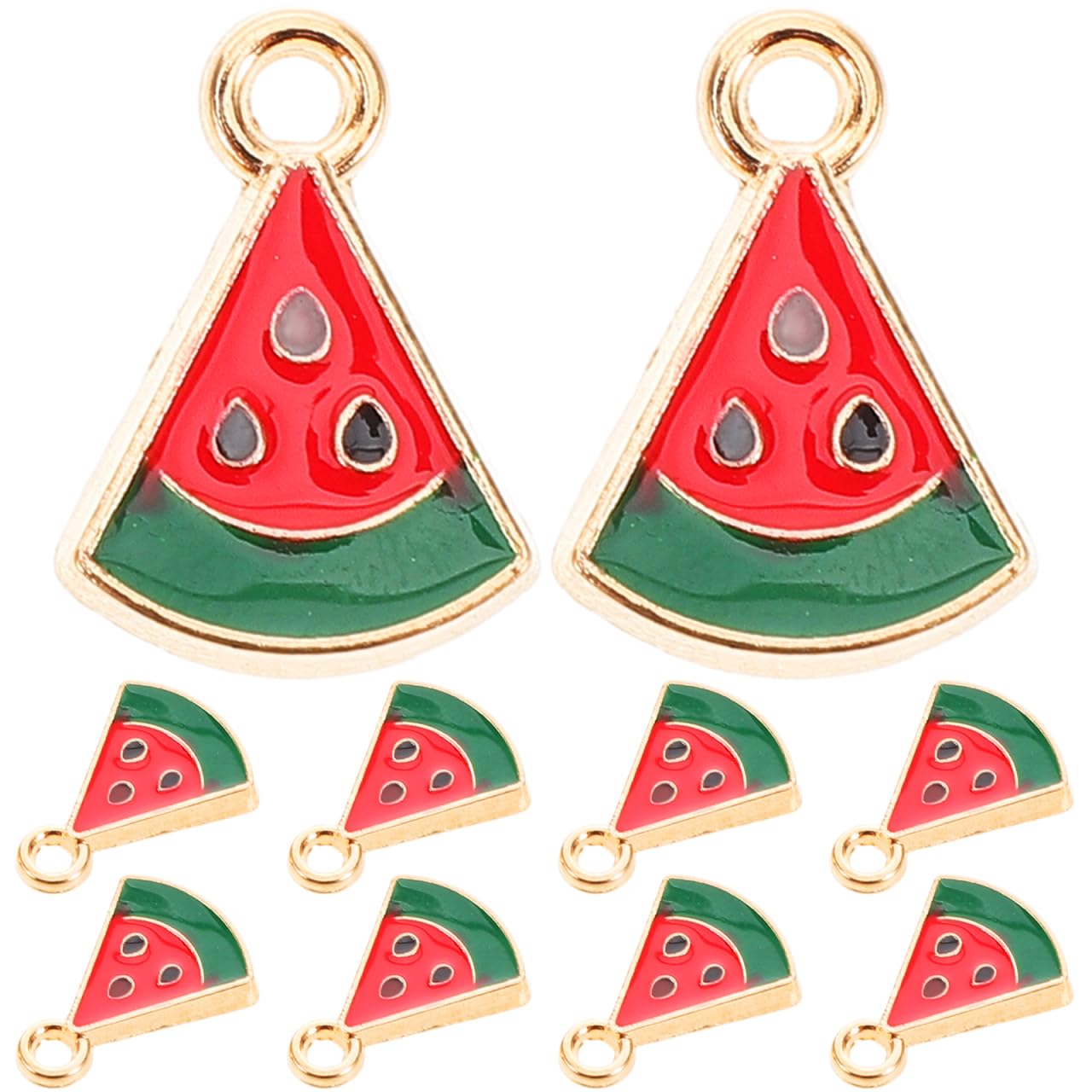 EXCEART Mini Watermelon Charms 20Pcs Diy Jewelry Pendants for Necklace Bracelet Keychain Alloy Fruit Accessories