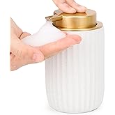 Segbeauty Foam Soap Dispenser Refillable, 10.8oz White Ceramic Foaming Hand Soap Dispenser, 320ml Empty Bathroom Lotion Dispensers Press Foaming Pump Bottle Modern Home Kitchen Containers for Creams