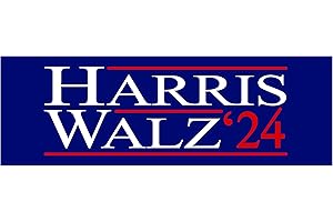 DAJDC Kamala Harris Tim Walz 2024 Presidential Election Bumper Sticker Car Decal Democrat for President Presidential USA Election Political Sticker 10x3 Inch Blue