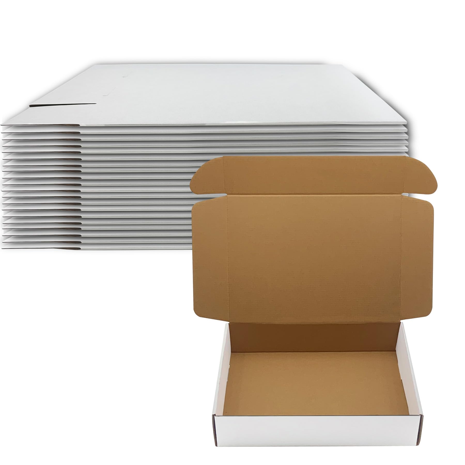 Photo 1 of 14x10x3 inch Shipping Boxes Set of 20? White Corrugated Cardboard Box Mailer Boxes for Packaging Small Business Shipping?Mailing Boxes Bulk for Birthday Wedding Party Book Literature Gift Giving