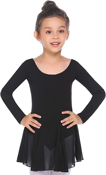 long sleeve dance leotard with skirt