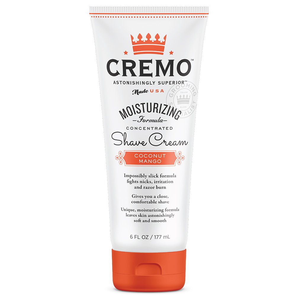 Cremo Coconut Mango Moisturizing Shave Cream, Astonishingly Superior Shaving Cream For Women, Fights Nicks, Cuts And Razor Burn, 6 Fluid Ounces