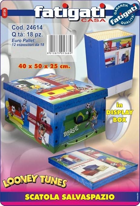 NO BRAND Caja de cartón 50 x 40 x 25 Looney Tunes 53689 Fatigati: Amazon.es: Hogar