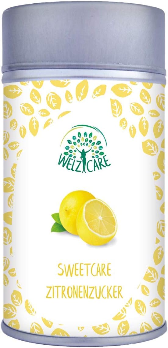 SweetCare Sugar Lemon, The Sugar Substitute with Erythritol, Stevia and Well to Ground Lemon The Natural Alternative to Sugar