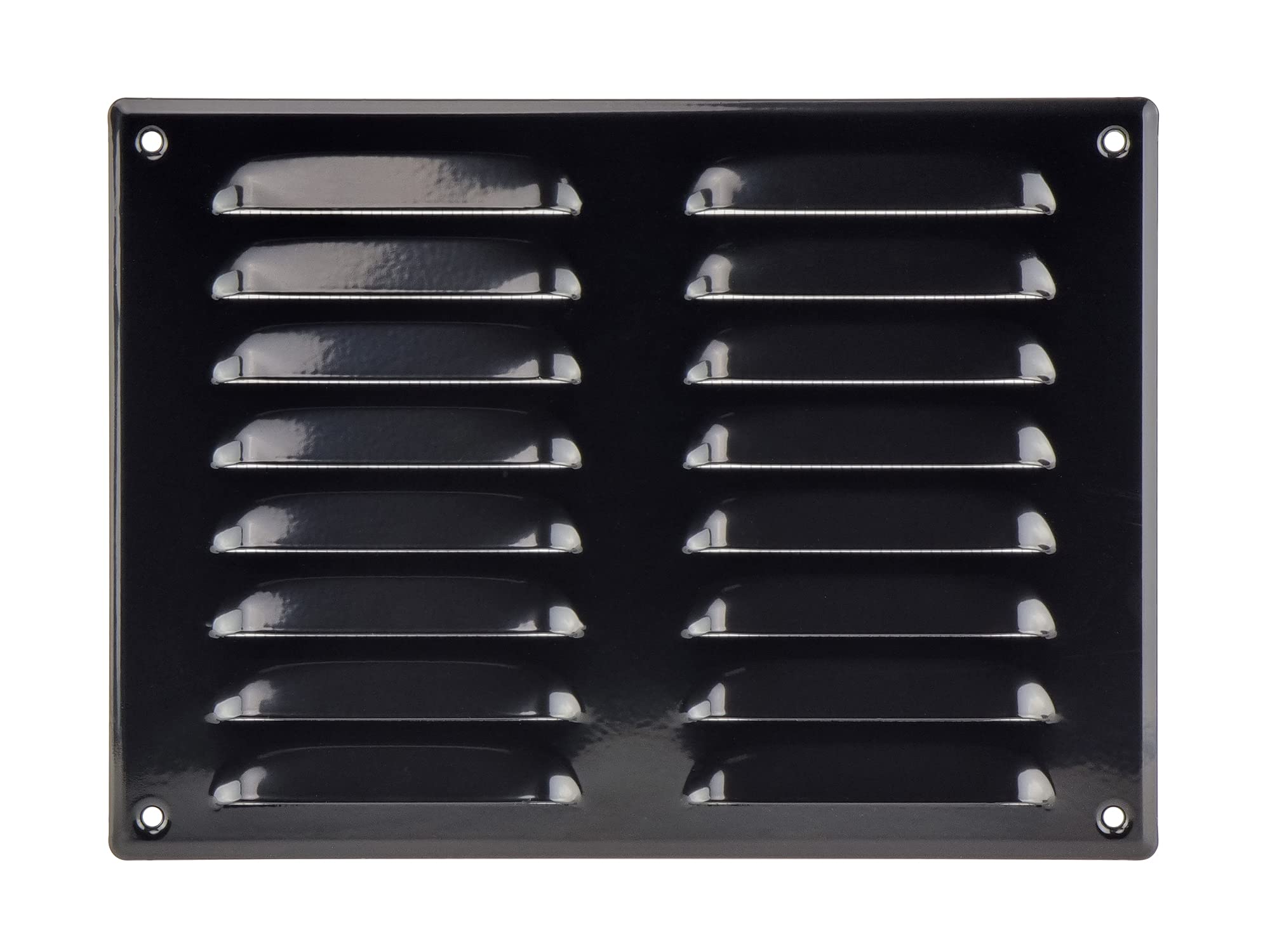 Steinberg14 Black 260x190mm Metal Air Vent Cover with Insect Mesh - 10x7.5 inch Ventilation Grille - Rectangular Air Vents for Outdoor and Indoor - Air Vent Register for Walls and Ceilings