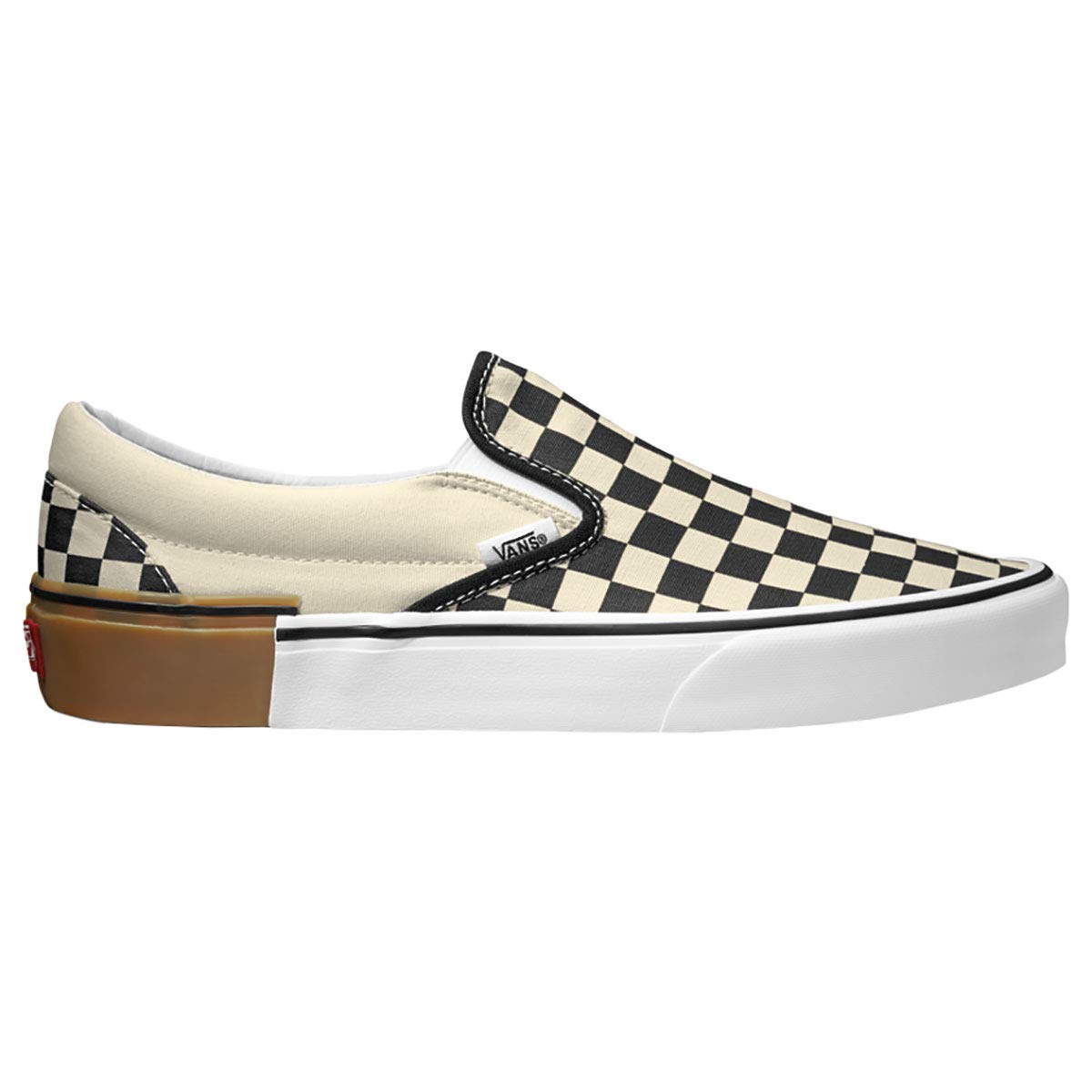 checkered vans gum sole